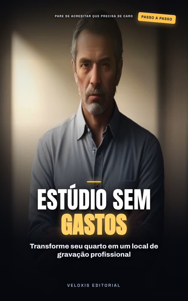 Capa do e-book Estúdio Caseiro: Gravações Profissionais com Pouco Dinheiro